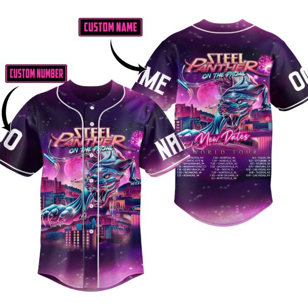 On The Prowl Steel Panther Baseball Jersey For Men Women And Kids Gift for Fans