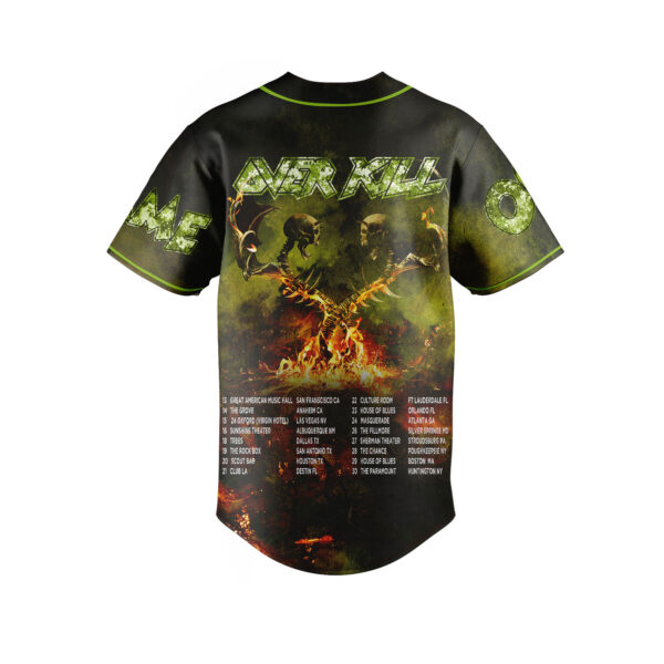 Over Kill Scorching the Earth World Tour Baseball Jersey For Men Women And Kids Gift for Fans