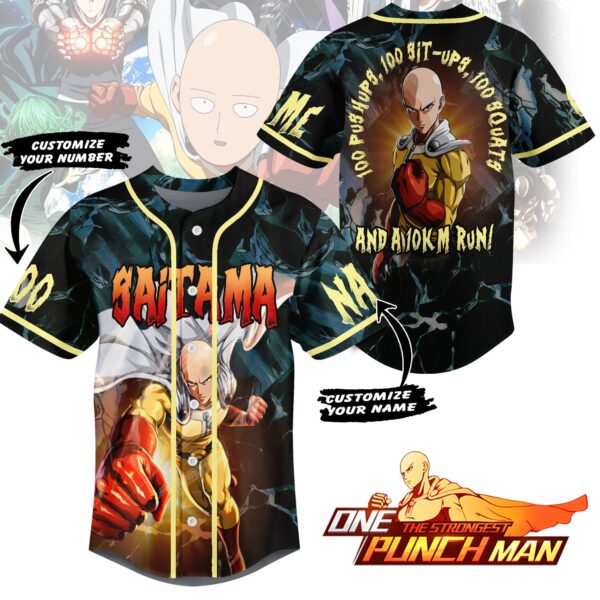 One-Punch Man Baseball Jersey For Men Women And Kids Gift for Fans