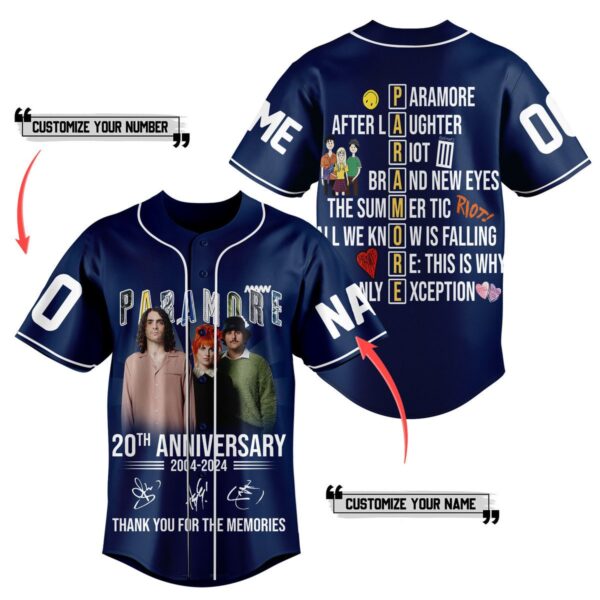Paramore Baseball Jersey For Men Women And Kids Gift for Fans