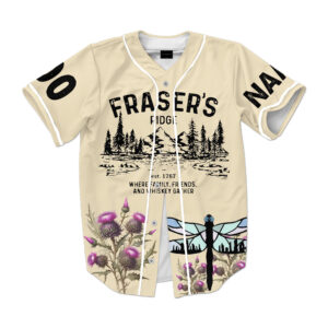 Outlander Fraser Ridge Baseball Jersey For Men Women And Kids Gift for Fans 3