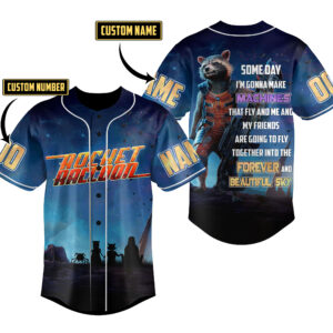 Rocket Raccoon Baseball Jersey For Men Women And Kids Gift for Fans 3