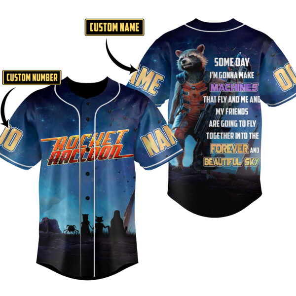 Rocket Raccoon Baseball Jersey For Men Women And Kids Gift for Fans