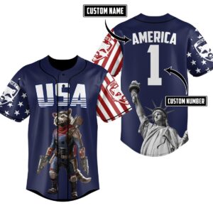 Rocket Raccoon Baseball Jersey For Men Women And Kids Gift for Fans 1
