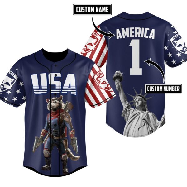 Rocket Raccoon Baseball Jersey For Men Women And Kids Gift for Fans