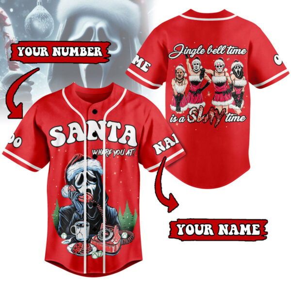 Santa Where You At Horror Baseball Jersey For Men Women And Kids Gift for Fans