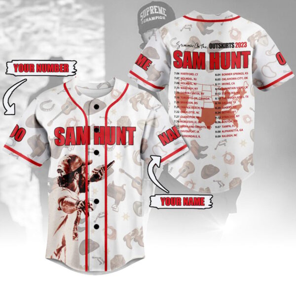 Sam Hunt Baseball Jersey For Men Women And Kids Gift for Fans