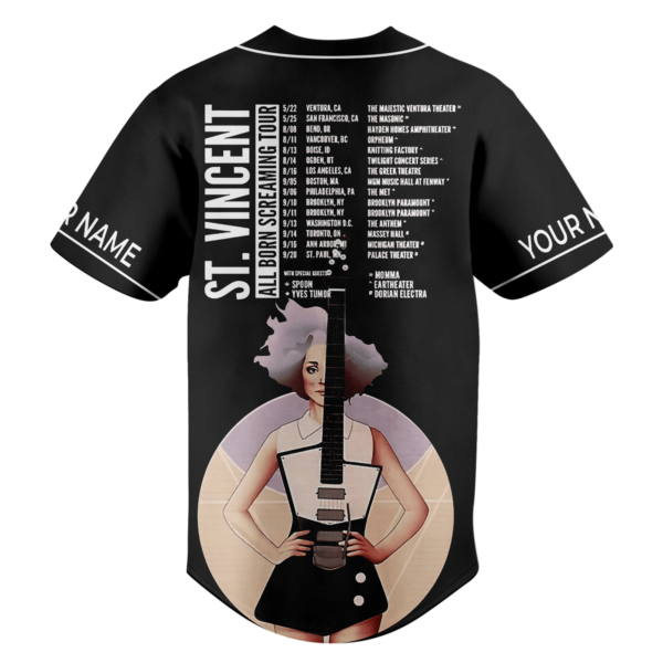 St. Vincent All Born Screaming Tour Baseball Jersey For Men Women And Kids Gift for Fans
