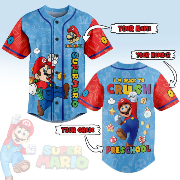 Super Mario Baseball Jersey For Men Women And Kids Gift for Fans