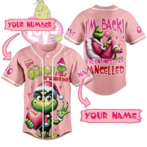 The Grinch Baseball Jersey For Men Women And Kids Gift for Fans 1