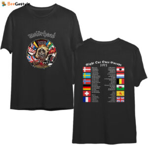 Vintage 1991 Motorhead Europe Tour Band Rock Shirt - 90s Retro Tee