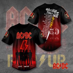 AC/DC 3D Printed Baseball Jersey Gift