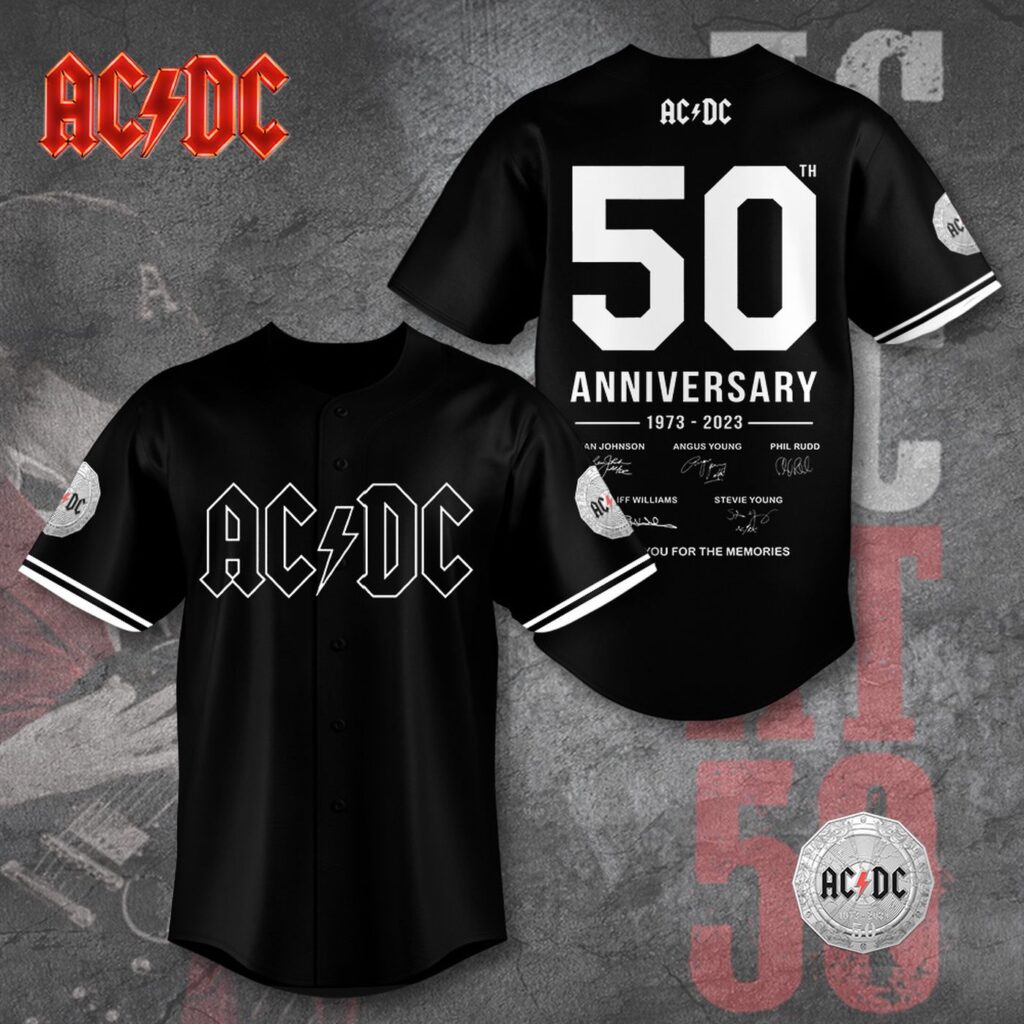 AC/DC 3D Printed Baseball Jersey Gift AC/DC 3D Printed Baseball Jersey Gift