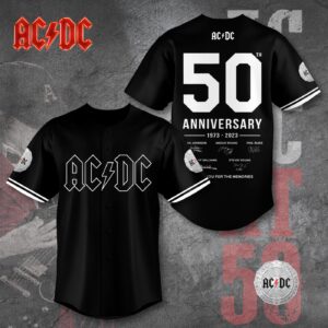 AC/DC 3D Printed Baseball Jersey Gift