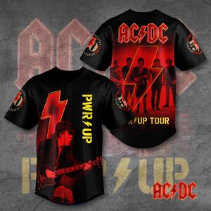 AC/DC 3D Printed Baseball Jersey Gift 1
