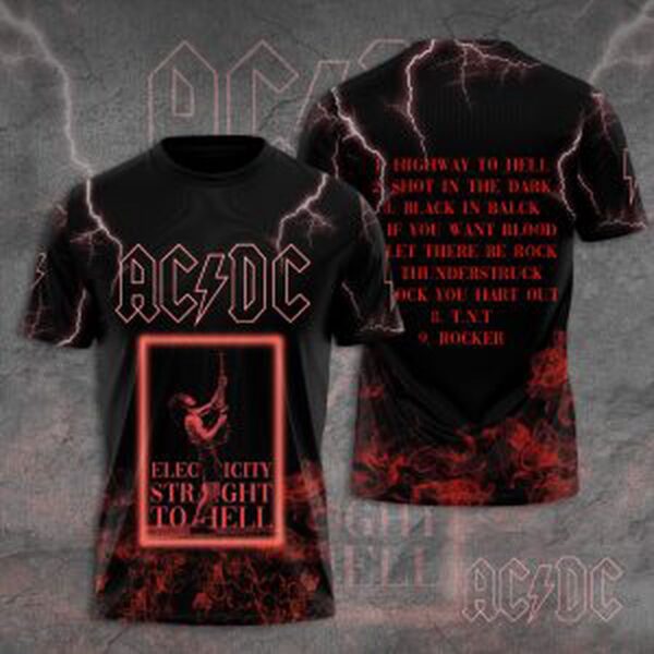AC/DC 3D T-Shirt Hoodie Sweatshirt – Gift for Men Women