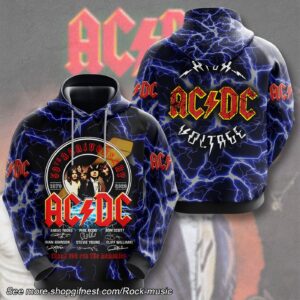 AC/DC 3D T-Shirt Hoodie Sweatshirt – Gift for Men Women 3
