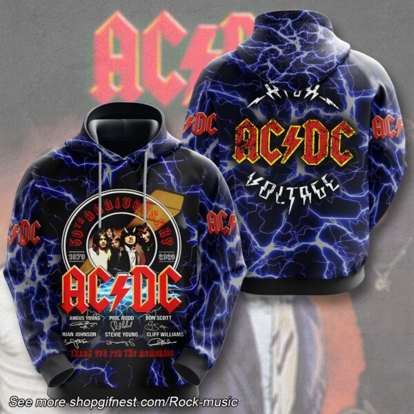 AC/DC 3D T-Shirt Hoodie Sweatshirt – Gift  for Men Women