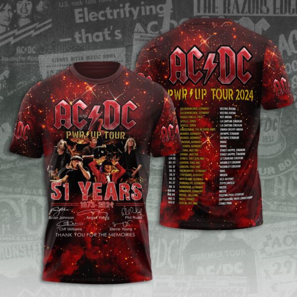 AC/DC 3D T-Shirt Hoodie Sweatshirt – Gift for Men Women