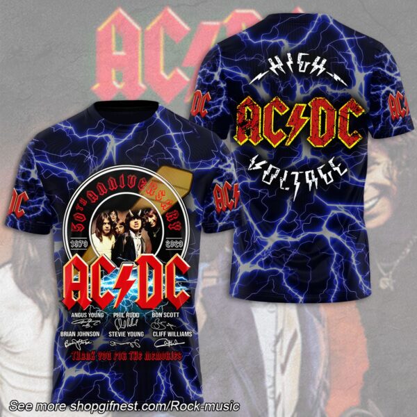 AC/DC 3D T-Shirt Hoodie Sweatshirt – Gift  for Men Women