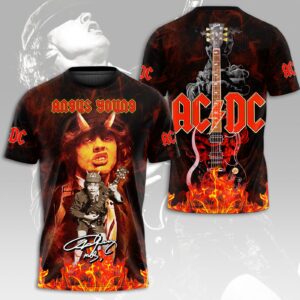 AC/DC x Angus Young 3D T-Shirt Hoodie Sweatshirt – Gift for Men Women