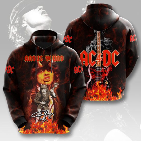 AC/DC x Angus Young 3D T-Shirt Hoodie Sweatshirt – Gift for Men Women