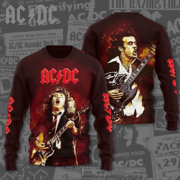AC/DC x Angus Young 3D T-Shirt Hoodie Sweatshirt – Gift for Men Women