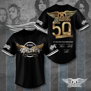 Aerosmith 3D Printed Baseball Jersey Gift 1