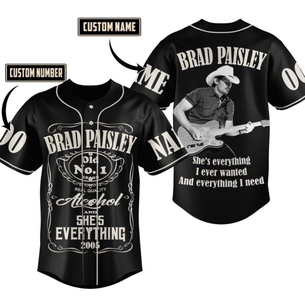 Brad Paisley Baseball Jersey For Men Women And Kids Gift