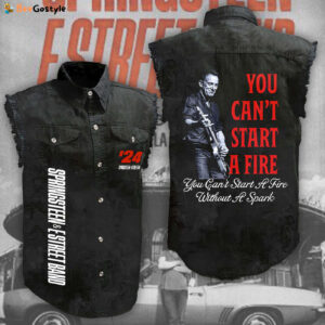 Bruce Springsteen 3D Lightweight Sleeveless Denim Shirt – Gift  for Men Women