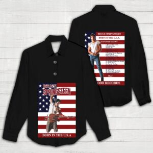 Bruce Springsteen 3D Linen Shirt 1- Gift for Men Women 1