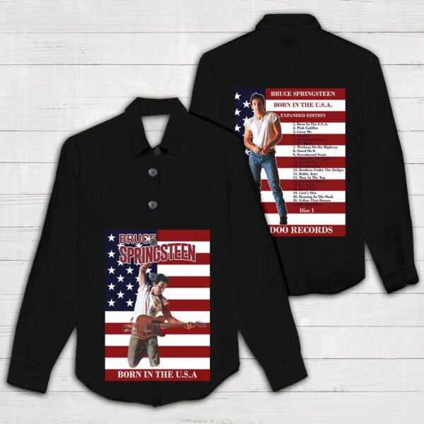 Bruce Springsteen 3D Linen Shirt 1- Gift  for Men Women