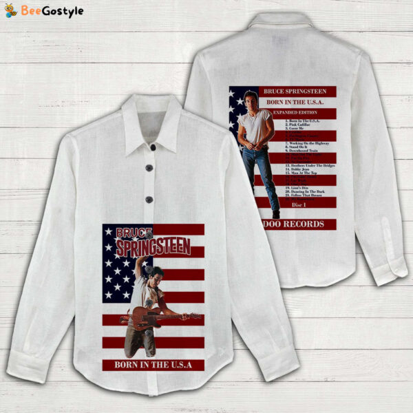 Bruce Springsteen 3D Linen Shirt – Gift  for Men Women