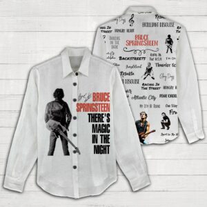 Bruce Springsteen 3D Linen Shirt – Gift for Men Women 1