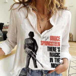 Bruce Springsteen 3D Linen Shirt – Gift for Men Women 3