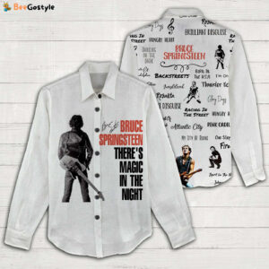 Bruce Springsteen 3D Linen Shirt – Gift  for Men Women
