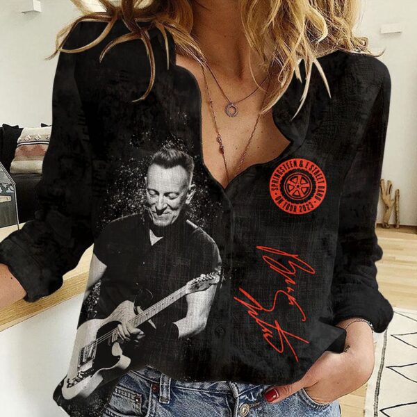 Bruce Springsteen 3D Linen Shirt – Gift  for Men Women