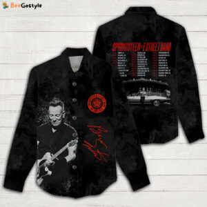 Bruce Springsteen 3D Linen Shirt – Gift  for Men Women
