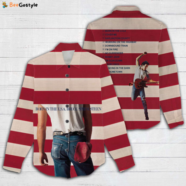 Bruce Springsteen 3D Linen Shirt – Gift  for Men Women