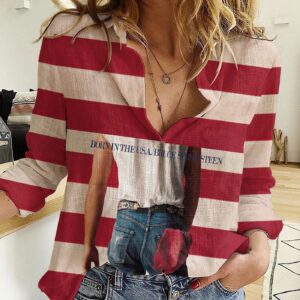 Bruce Springsteen 3D Linen Shirt – Gift for Men Women 3