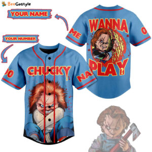 Chucky Wanna Play Baseball Jersey For Men Women And Kids Gift