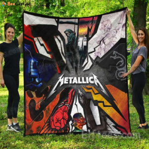 Elftees Metallica Thrash Metal Rock Music Fans Quilt Blanket – 3D Printed Quilt For Fans – MTR01