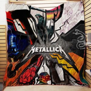 Elftees Metallica Thrash Metal Rock Music Fans Quilt Blanket – 3D Printed Quilt For Fans – MTR01 3