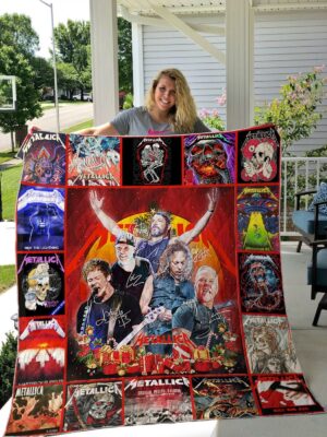 H X Amp 8211 Metallica Band Christmas Quilt Blanket 1