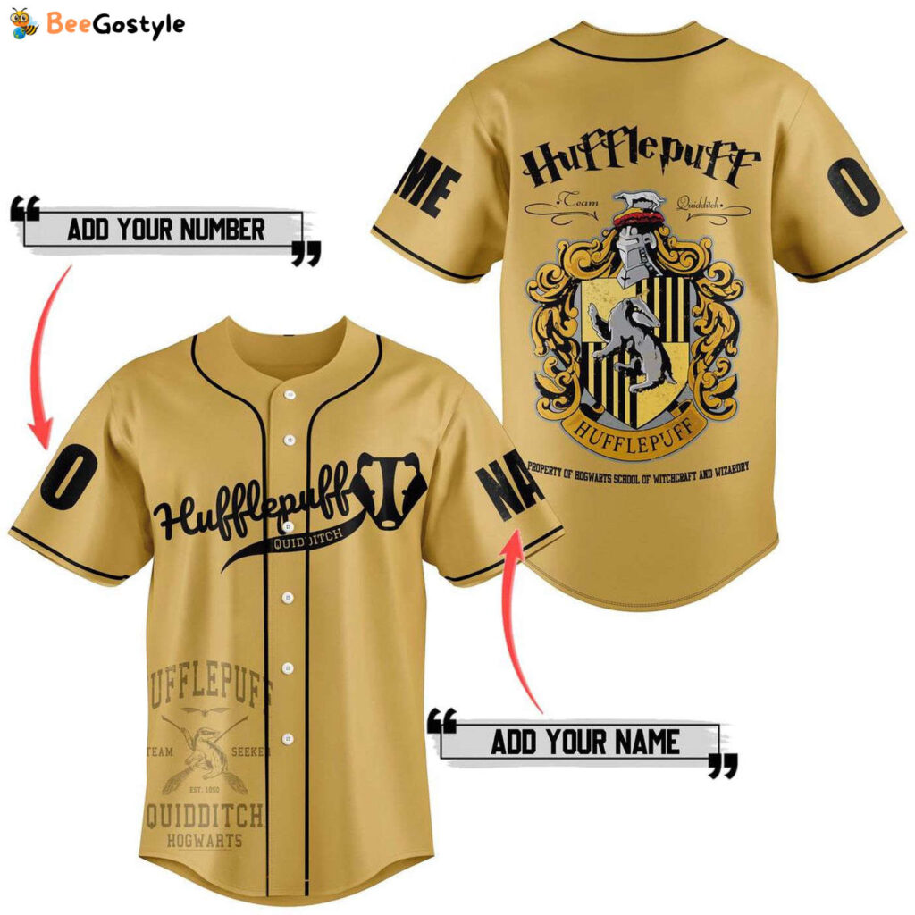 Hufflepuff Quidditch Baseball Jersey For Men Women And Kids Gift Hufflepuff Quidditch Baseball Jersey For Men Women And Kids Gift