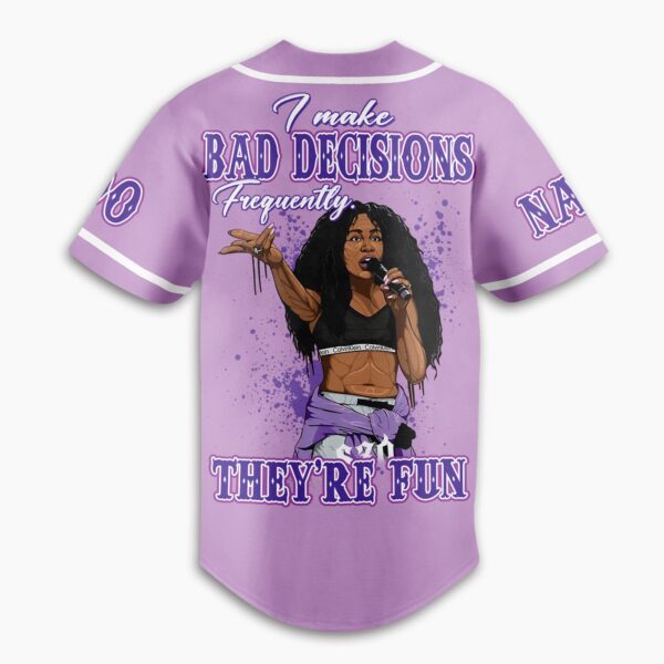I make bad decisions frequently SZA Baseball Jersey For Men Women And Kids Gift