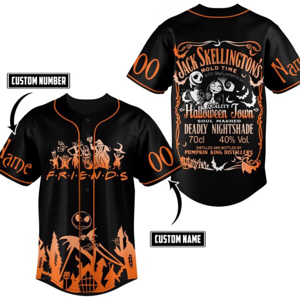 Jack Skellington Baseball Jersey For Men Women And Kids Gift