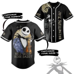 Jack Skellington Baseball Jersey For Men Women And Kids Gift 1