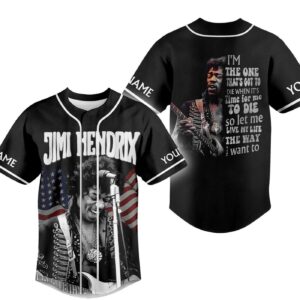 Jimi Hendrix Baseball Jersey For Men Women And Kids Gift 1