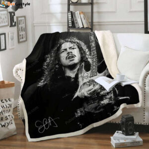 KIRK HAMMET METALLICA – Music Monochrome Art For Fans Sherpa Fleece Blanket
